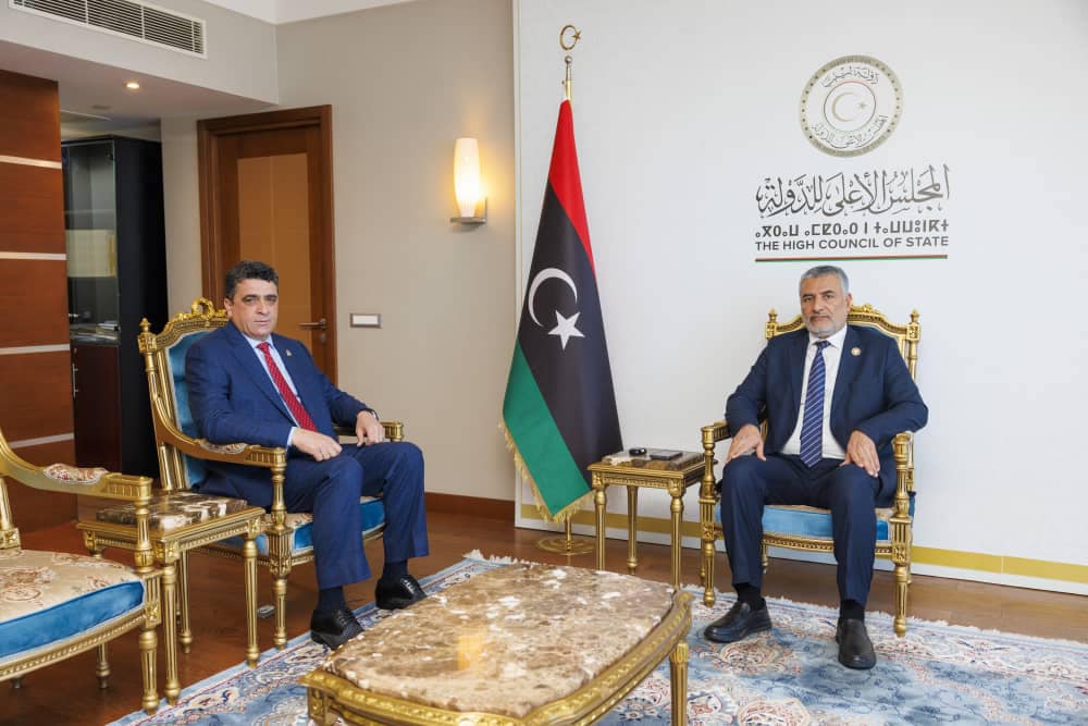 تكالة يؤكد لشكشك دعم مجلس الدولة تعزيز الرقابة على المال العام وضمان الشفافية